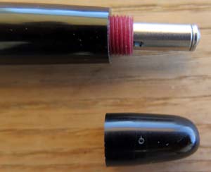 WORKING PARKER RED BAND FOUNTAIN PEN. Plastic filling unit